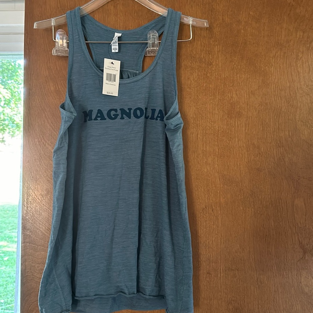 XL blue magnolia tank top with tags